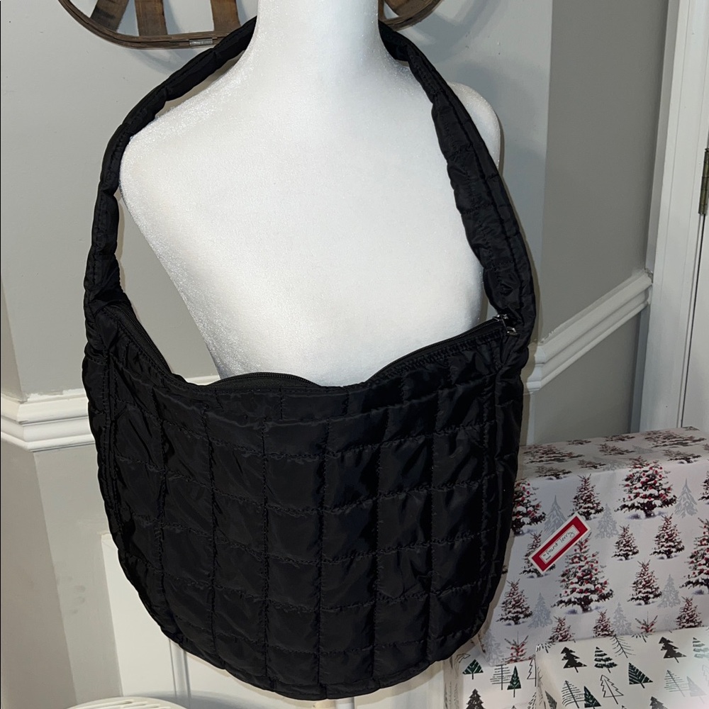 No Brand Black Quilted S Shoulder Bag
